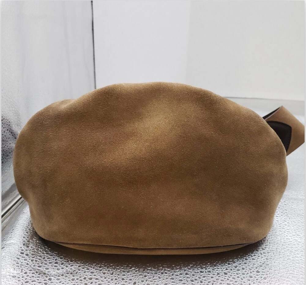 Moschino Cheap and Chic Brown Suede Leather Trim Drawstring Shoulder Bag - Picture 4 of 9